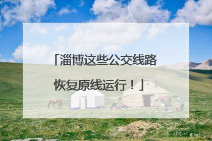 淄博这些公交线路恢复原线运行！