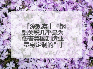 深观察丨“钢铝关税几乎是为伤害美国制造业量身定制的”