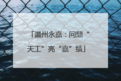 温州永嘉：问鼎“天工”亮“嘉”绩