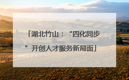 湖北竹山：“四化同步”开创人才服务新局面