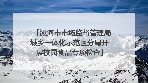 漯河市市场监督管理局城乡一体化示范区分局开展校园食品专项检查