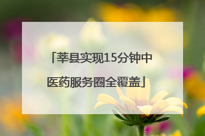 莘县实现15分钟中医药服务圈全覆盖