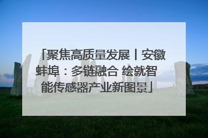 聚焦高质量发展丨安徽蚌埠：多链融合 绘就智能传感器产业新图景