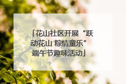 花山社区开展“跃动花山 粽情童乐”端午节趣味活动