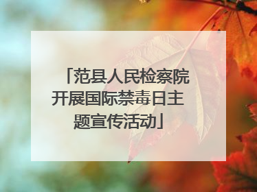 范县人民检察院开展国际禁毒日主题宣传活动