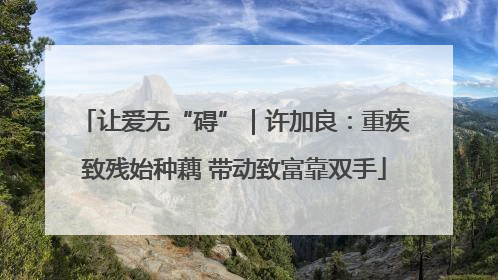 让爱无“碍”｜许加良：重疾致残始种藕 带动致富靠双手