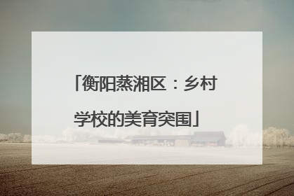 衡阳蒸湘区：乡村学校的美育突围
