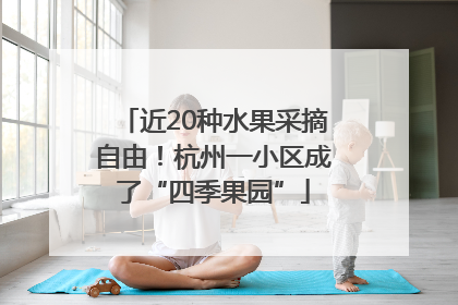 近20种水果采摘自由！杭州一小区成了“四季果园”