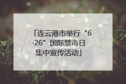连云港市举行“6·26”国际禁毒日集中宣传活动