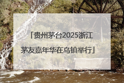 贵州茅台2025浙江茅友嘉年华在乌镇举行