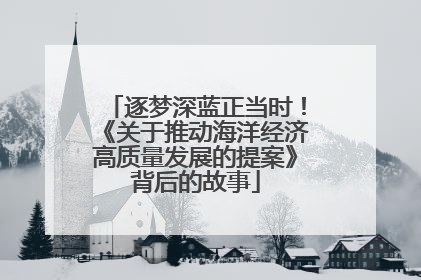 逐梦深蓝正当时！《关于推动海洋经济高质量发展的提案》背后的故事