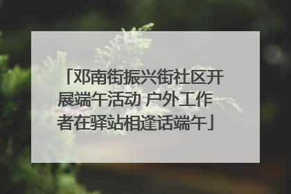 邓南街振兴街社区开展端午活动 户外工作者在驿站相逢话端午