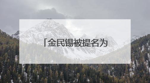 金民锡被提名为韩国国务总理