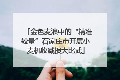 金色麦浪中的“精准较量”石家庄市开展小麦机收减损大比武
