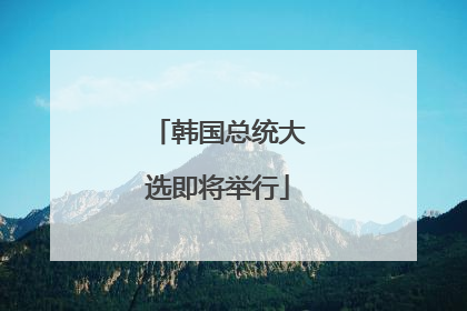 韩国总统大选即将举行