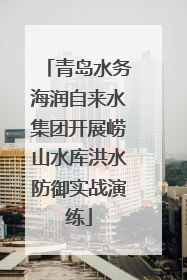 青岛水务海润自来水集团开展崂山水库洪水防御实战演练