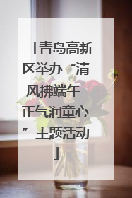 青岛高新区举办“清风拂端午 正气润童心”主题活动