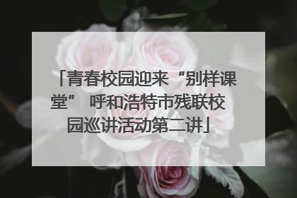 青春校园迎来“别样课堂” 呼和浩特市残联校园巡讲活动第二讲