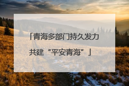 青海多部门持久发力共建“平安青海”