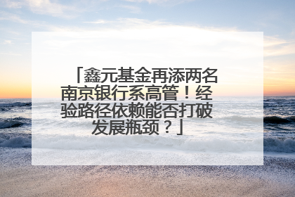 鑫元基金再添两名南京银行系高管！经验路径依赖能否打破发展瓶颈？