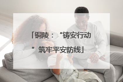 铜陵：“铸安行动”筑牢平安防线