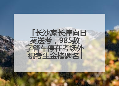 长沙家长捧向日葵送考，985数字警车停在考场外祝考生金榜题名