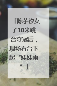 陈芋汐女子10米跳台夺冠后，现场看台下起“娃娃雨”