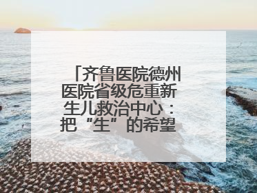 齐鲁医院德州医院省级危重新生儿救治中心：把“生”的希望送到千家万户