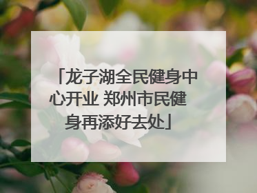 龙子湖全民健身中心开业 郑州市民健身再添好去处