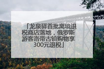 龙泉驿首批离境退税商店落地，俄罗斯游客洛带古镇购物享300元退税
