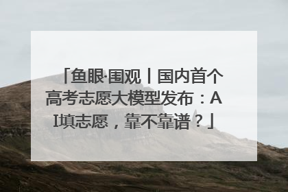 鱼眼·围观丨国内首个高考志愿大模型发布：AI填志愿，靠不靠谱？