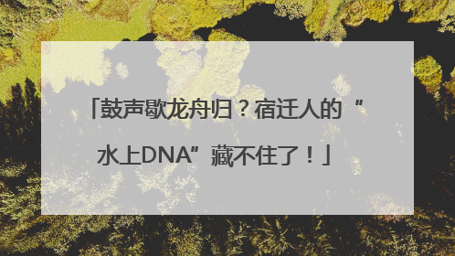 鼓声歇龙舟归？宿迁人的“水上DNA”藏不住了！