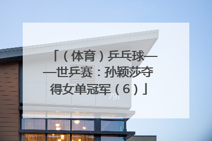 （体育）乒乓球——世乒赛：孙颖莎夺得女单冠军（6）