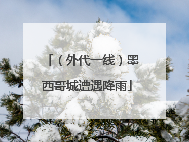 （外代一线）墨西哥城遭遇降雨
