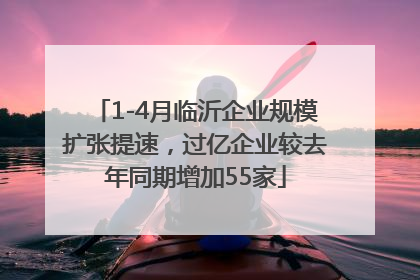 1-4月临沂企业规模扩张提速，过亿企业较去年同期增加55家