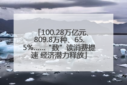 100.28万亿元、809.8万种、65.5%……“数”读消费提速 经济潜力释放