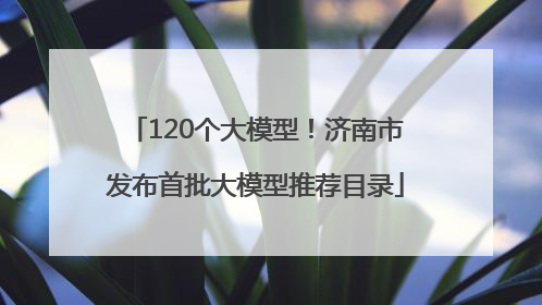 120个大模型！济南市发布首批大模型推荐目录