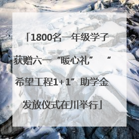 1800名一年级学子获赠六一“暖心礼” “希望工程1+1”助学金发放仪式在川举行
