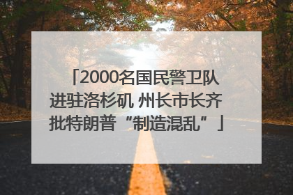 2000名国民警卫队进驻洛杉矶 州长市长齐批特朗普“制造混乱”