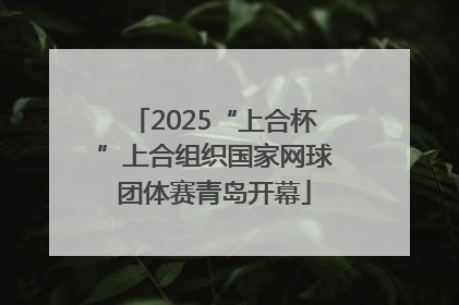 2025“上合杯”上合组织国家网球团体赛青岛开幕