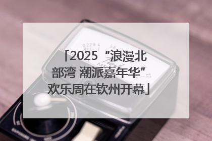 2025“浪漫北部湾 潮派嘉年华”欢乐周在钦州开幕
