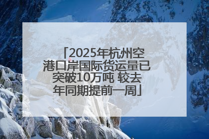 2025年杭州空港口岸国际货运量已突破10万吨 较去年同期提前一周