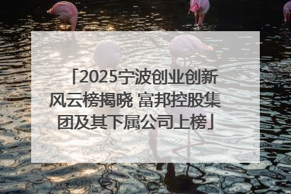 2025宁波创业创新风云榜揭晓 富邦控股集团及其下属公司上榜