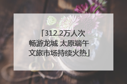 312.2万人次畅游龙城 太原端午文旅市场持续火热