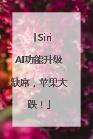 Siri AI功能升级缺席，苹果大跌！